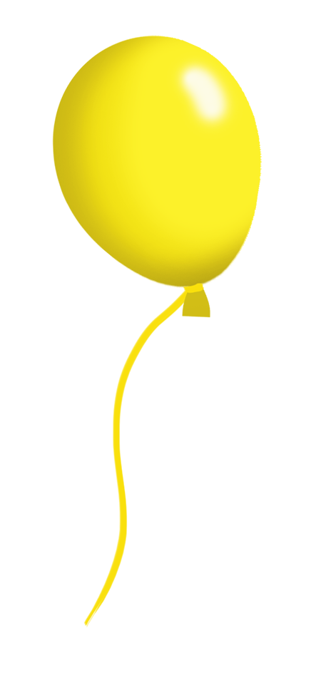 yellow balloon on a string