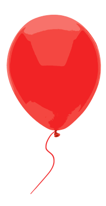 red balloon on a string