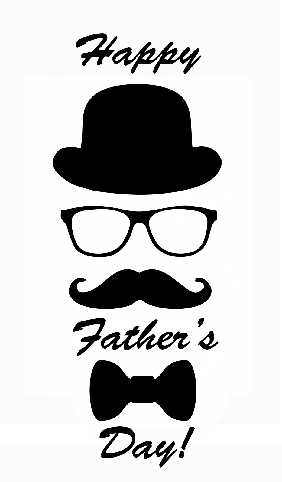 Happy father's day hat and moustache