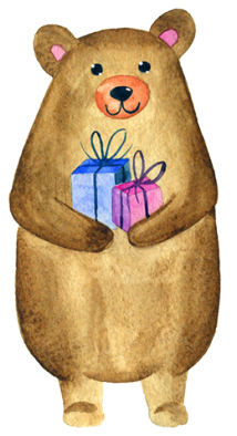 Bear with presents