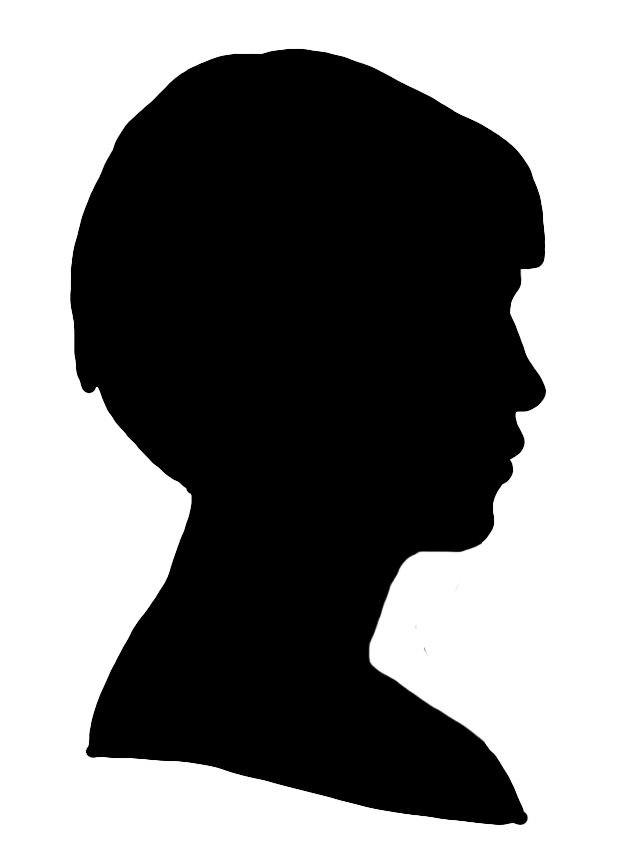 face silhouette of young Chinese woman