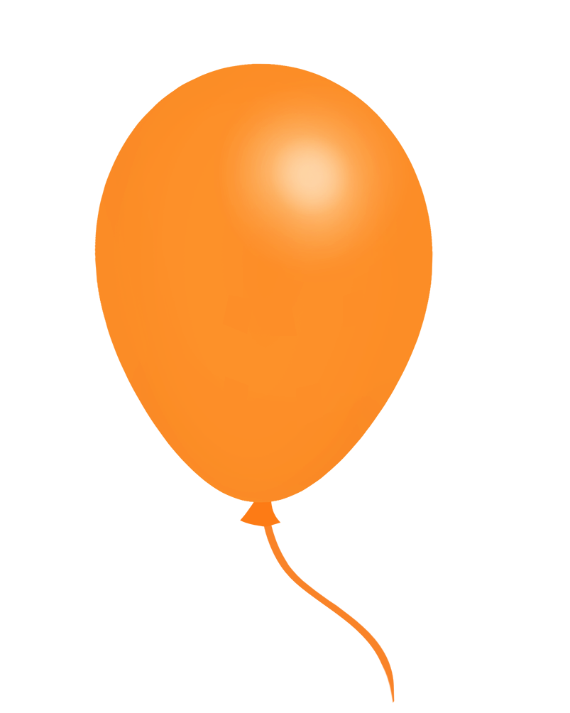 orange balloon clipart