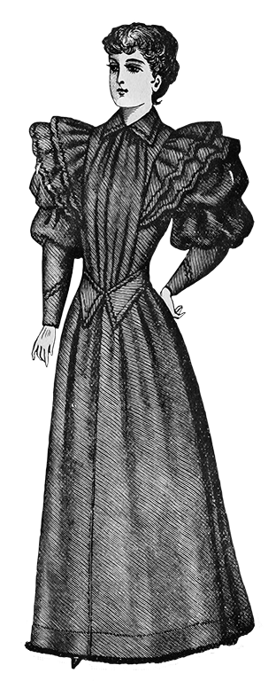 ladies Victorian home dress 1894