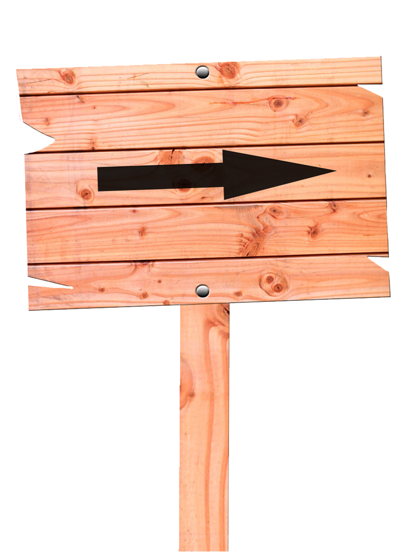 sign with arrow