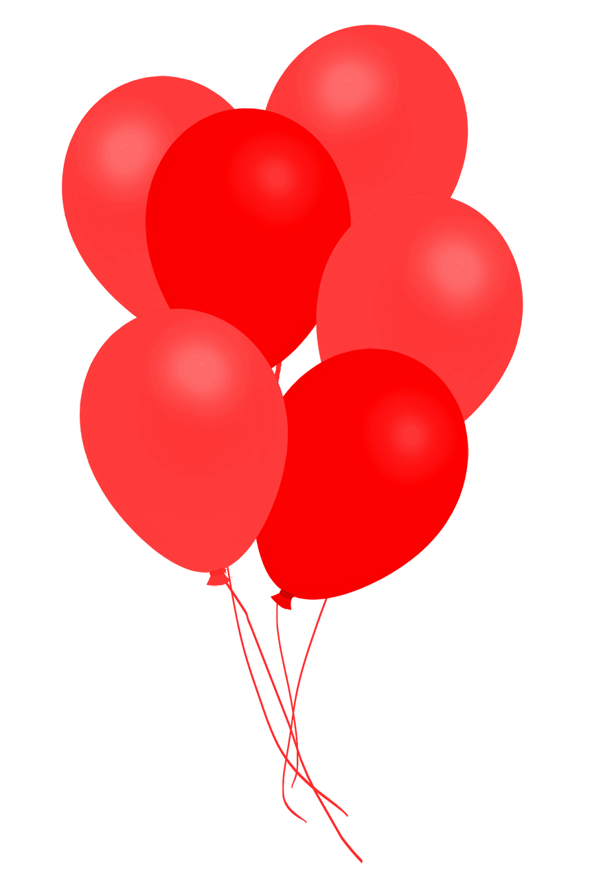 bunch of red balloons clipart