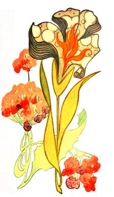Art Nouveau flower
