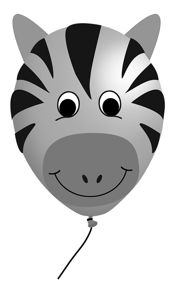 zebra balloon clipart