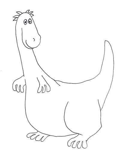 cartoon dinosaur sketch