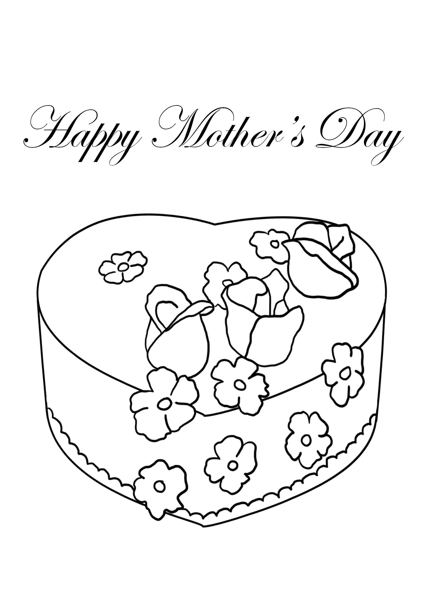 Cake coloring for Mother's day