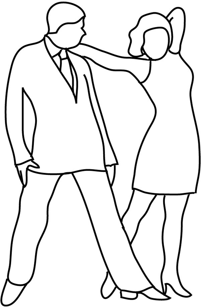 silhouettes of dancers ballroom