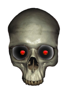 skull with ruby eyes