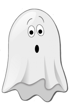 scared little ghost clip art