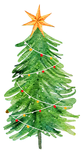 watercolor Christmas tree
