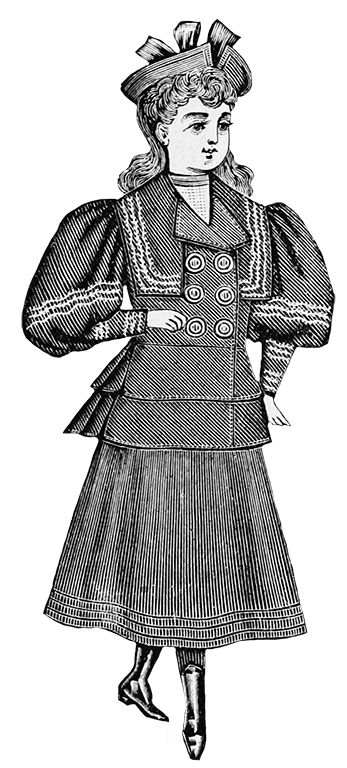 girls fashion Victorian clothes 1894