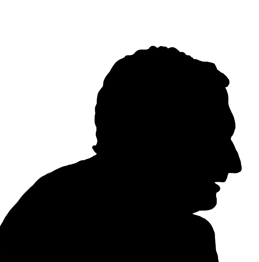 Man's head in profile
