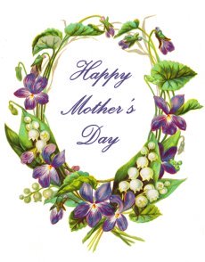 Mother's Day greeting with violets