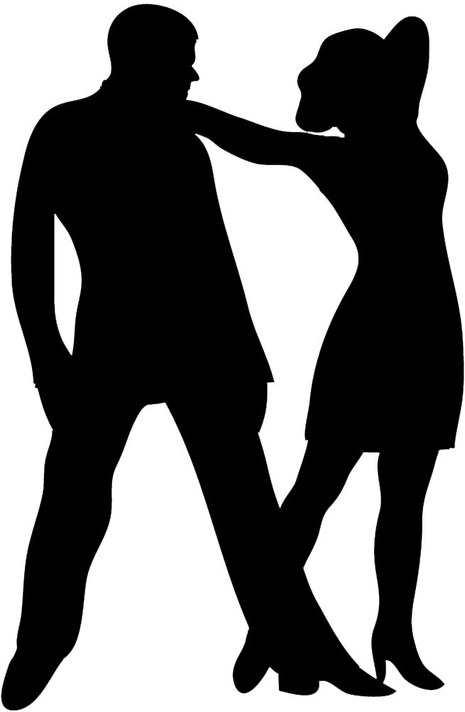 Black dancer silhouette