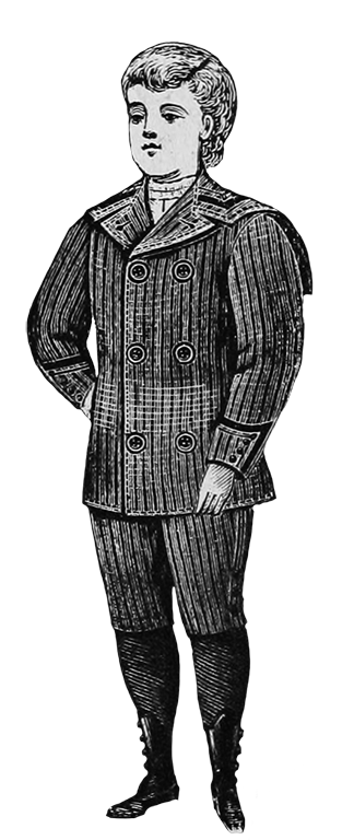 Victorian boys suit sailor collar button boots