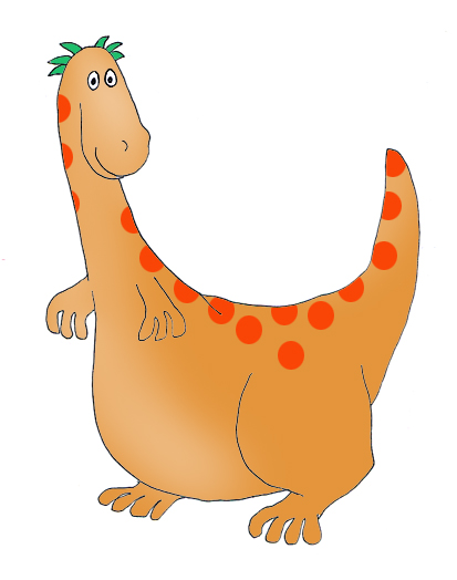 spotted dinosaur for party invitations