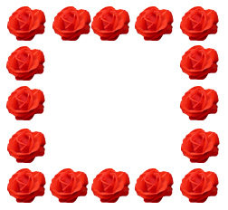 Border of red roses for mothers picture