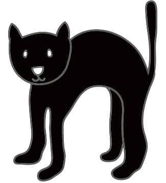 Black Halloween cat