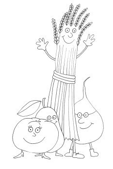 Vegetables for Thanksgiving coloring page