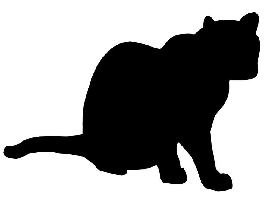 cat silhouette sitting