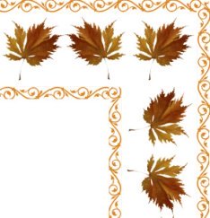 fall leaves clip art corner of border