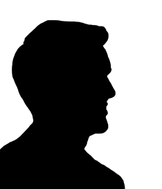 retro male face silhouette