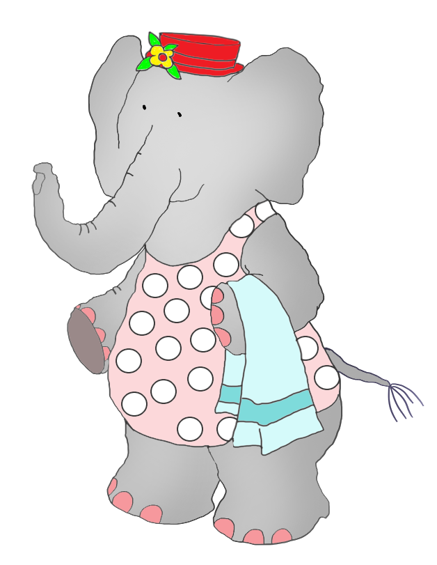 elephant in swim suit