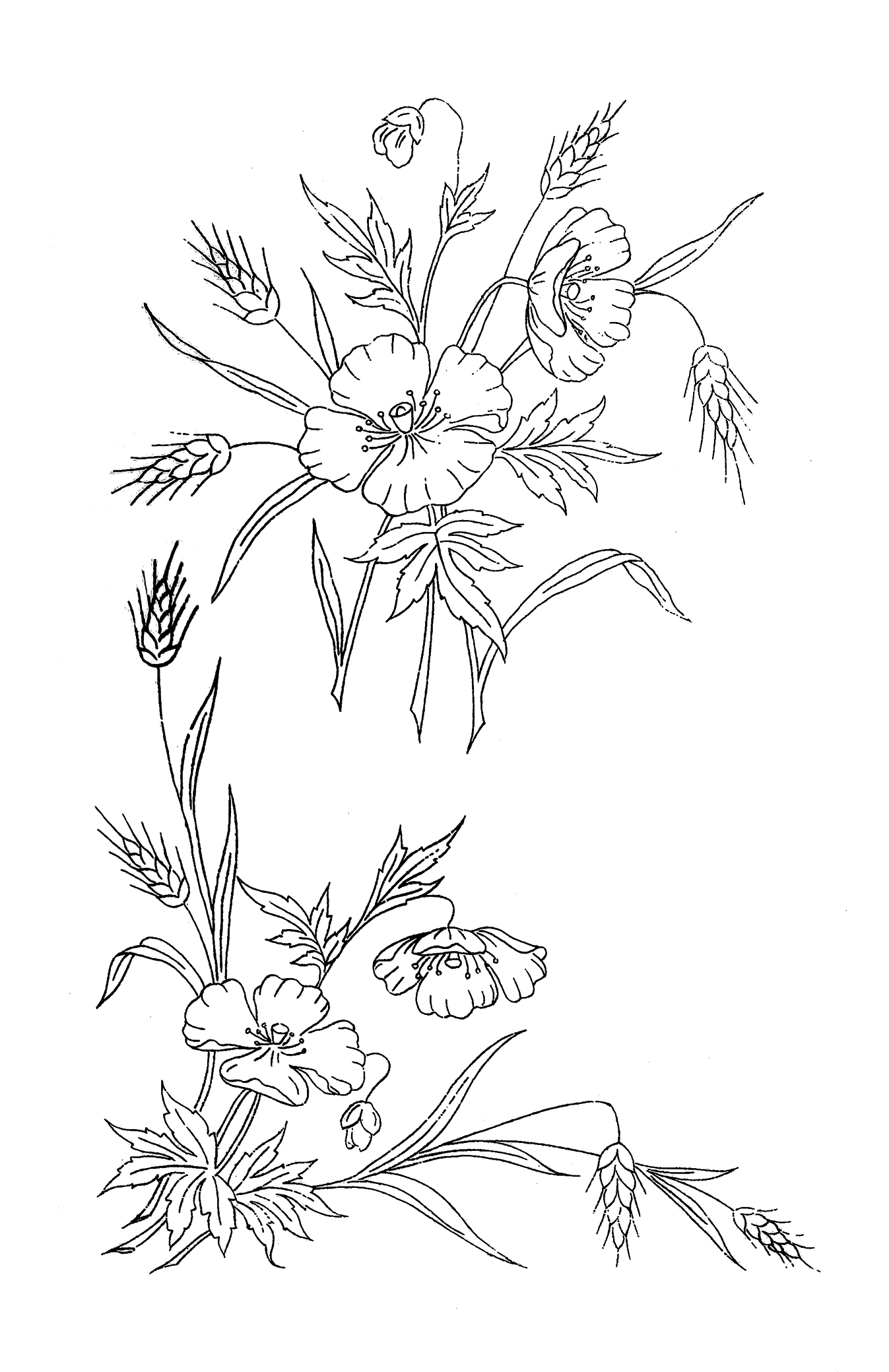 bouquet coloring page
