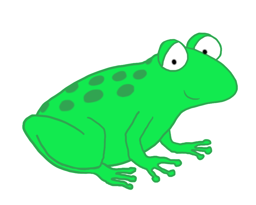 funny cartoon frog drawing