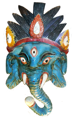 blue elephant mask