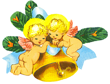 Christmas angels with bell
