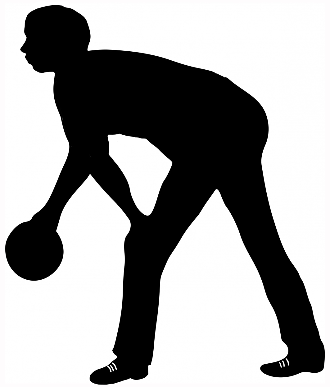 man with bowling ball clipart