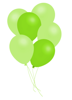 bunch of green balloons