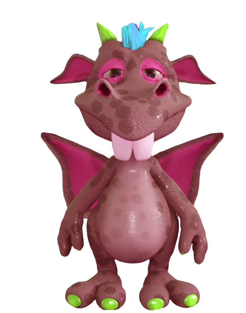 cute dragon purple