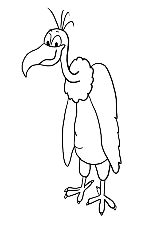 Happy vulture clip art