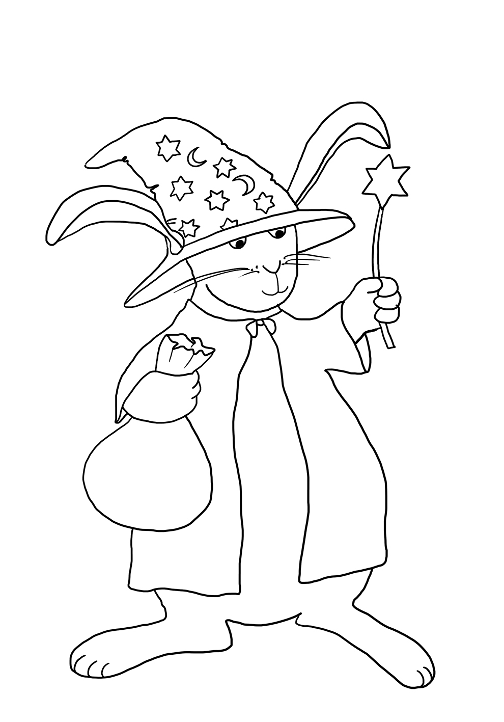 rabbit in halloween witch costume