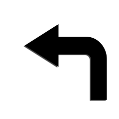 corner arrow pointing left png