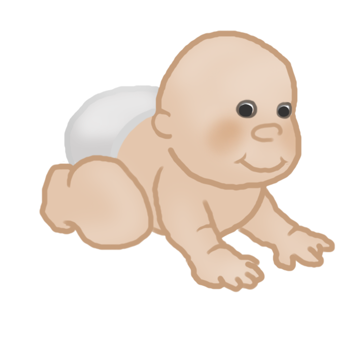 clipart crawling baby