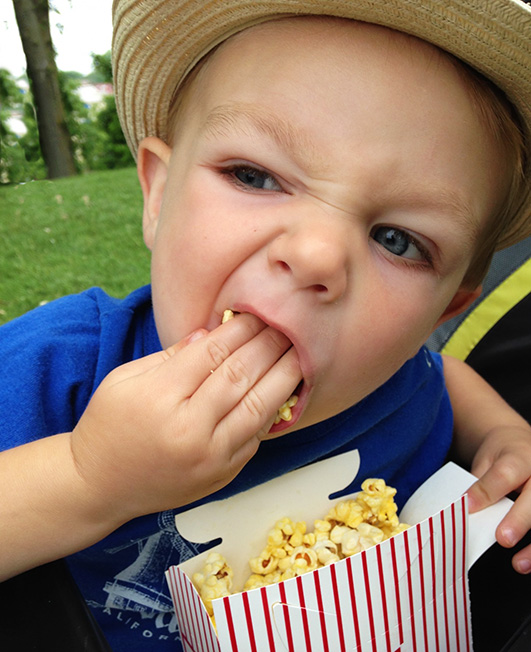 celebrating Independence day with popcorn