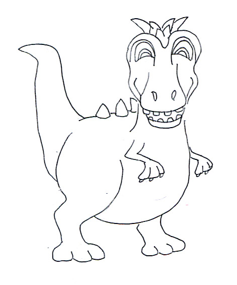 dinosaur coloring sheets cartoon dino