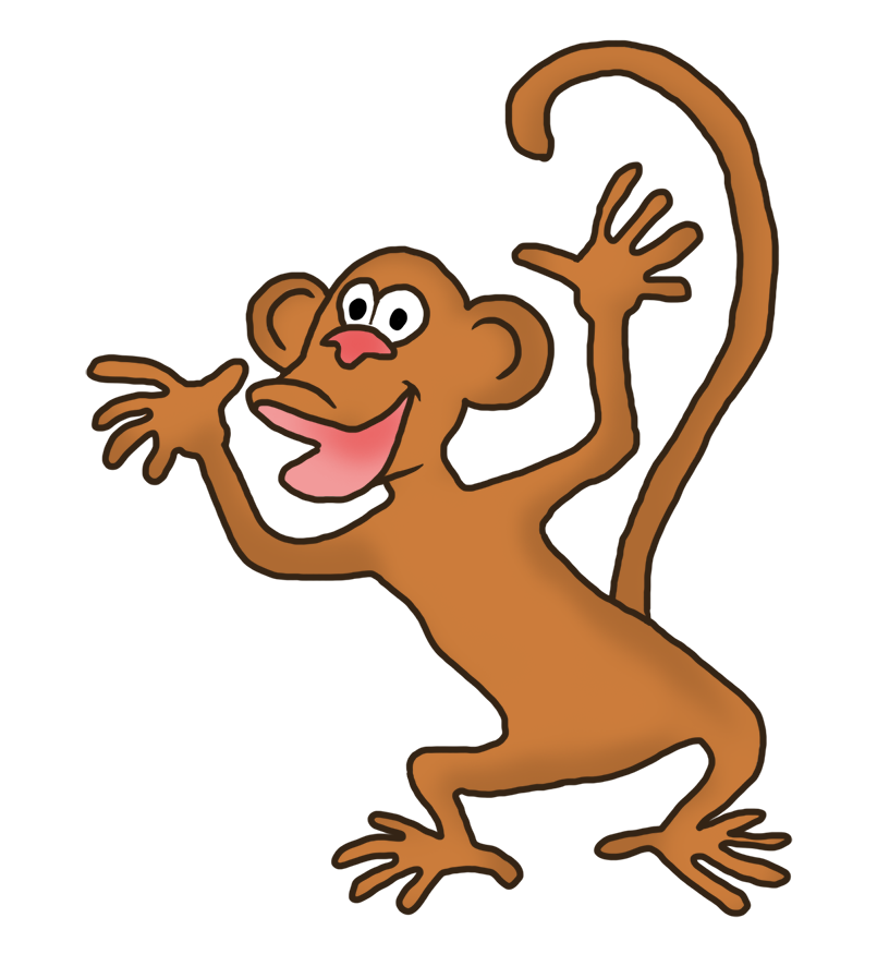 funny monkey clipart