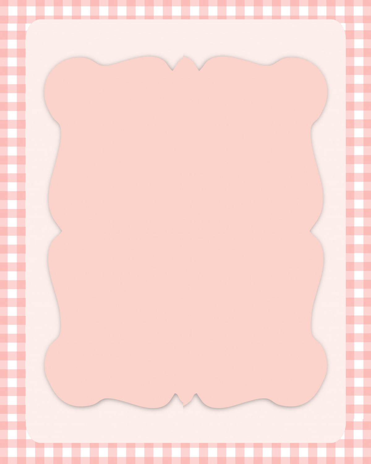 pink frame with checkered border