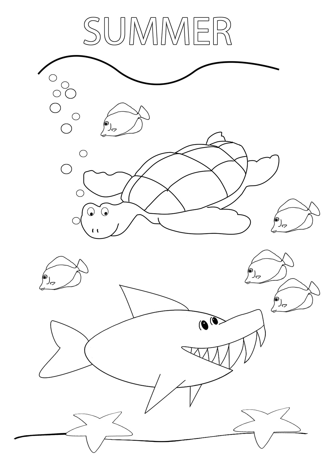 sea coloring page