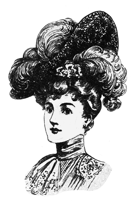 1905 Victorian Edwardian hat fashion