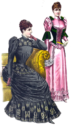 Victorian clipart of fashion