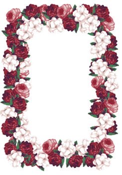 Victorian frame with roses