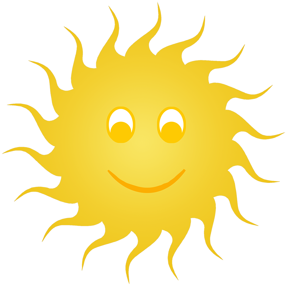 sun clip art smiling
